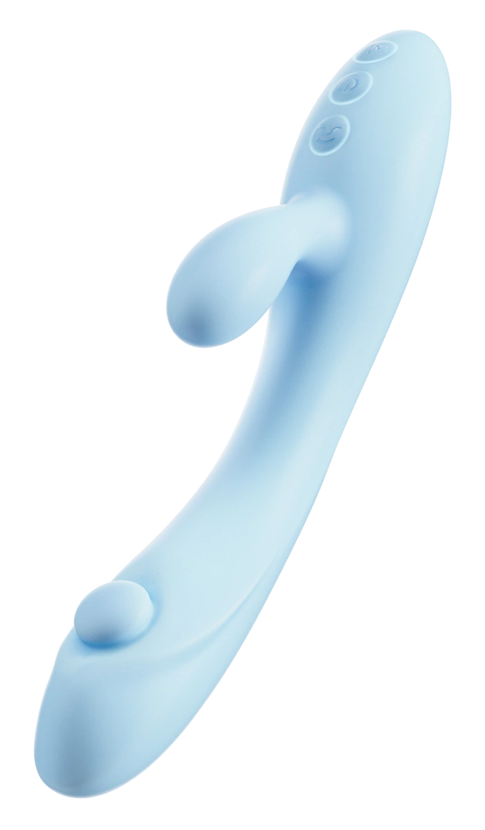 Vibrator Moondust Magic, 10 Moduri Vibratii, Silicon, USB, Albastru, 21 cm, Nr. 3, Erotic24.ro