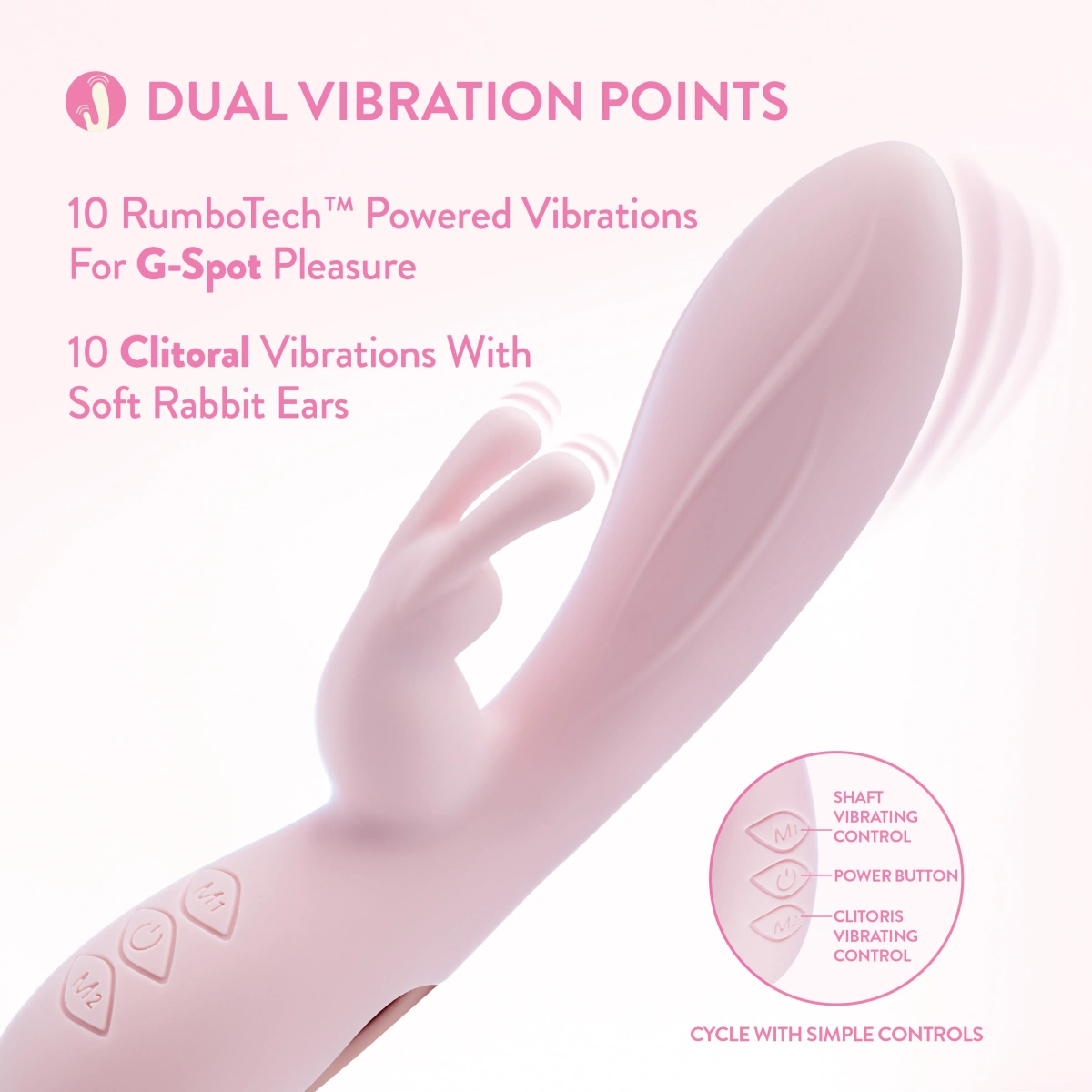 Vibrator Iepuras Morgan, 10 Moduri Vibratii, Silicon, USB, Roz, 19.7 cm, Nr. 7, Erotic24.ro