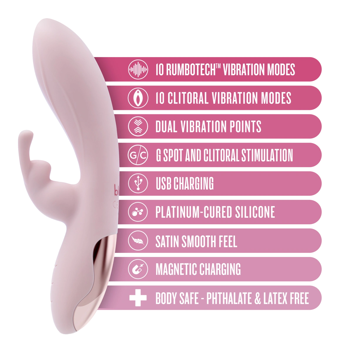 Vibrator Iepuras Morgan, 10 Moduri Vibratii, Silicon, USB, Roz, 19.7 cm, Nr. 11, Erotic24.ro