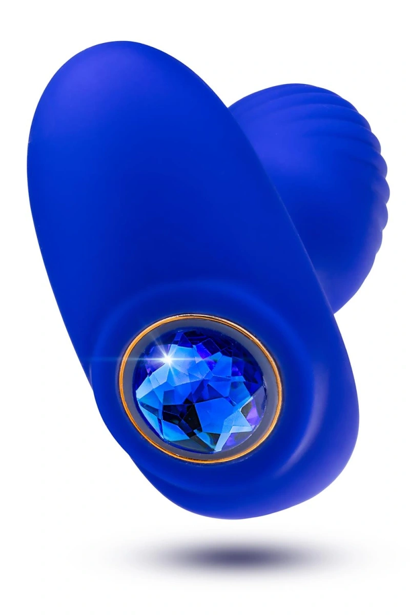 Vibrator Anal Mystery Oh My Gem, 7 Moduri Vibratii, Silicon Lichid, USB Magnetic, Albastru,  10.1 cm, #3, Erotic24.ro