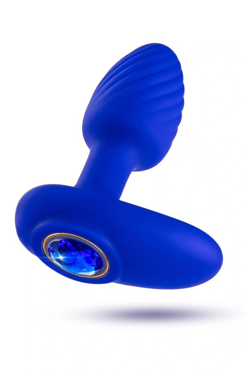 Vibrator Anal Mystery Oh My Gem, 7 Moduri Vibratii, Silicon Lichid, USB Magnetic, Albastru,  10.1 cm, #1, Erotic24.ro