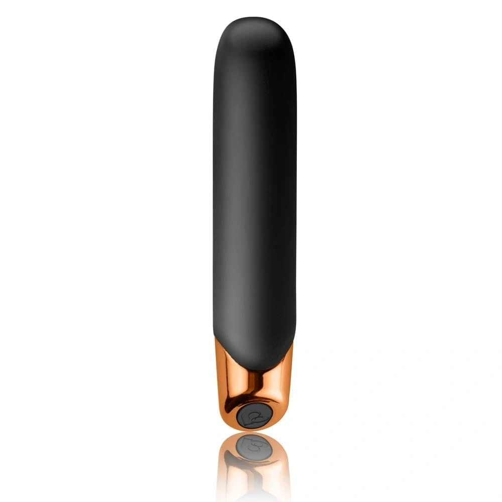 Vibrator Chaiamo 10 Moduri Vibratii, Silicon, USB, Negru/Auriu, 16.5 cm, #2, Erotic24.ro