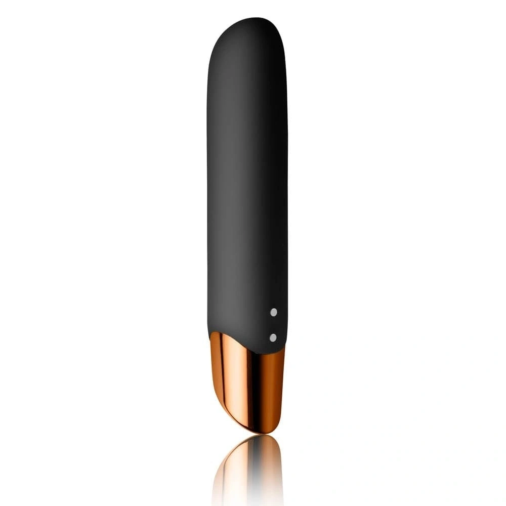 Vibrator Chaiamo 10 Moduri Vibratii, Silicon, USB, Negru/Auriu, 16.5 cm, #4, Erotic24.ro