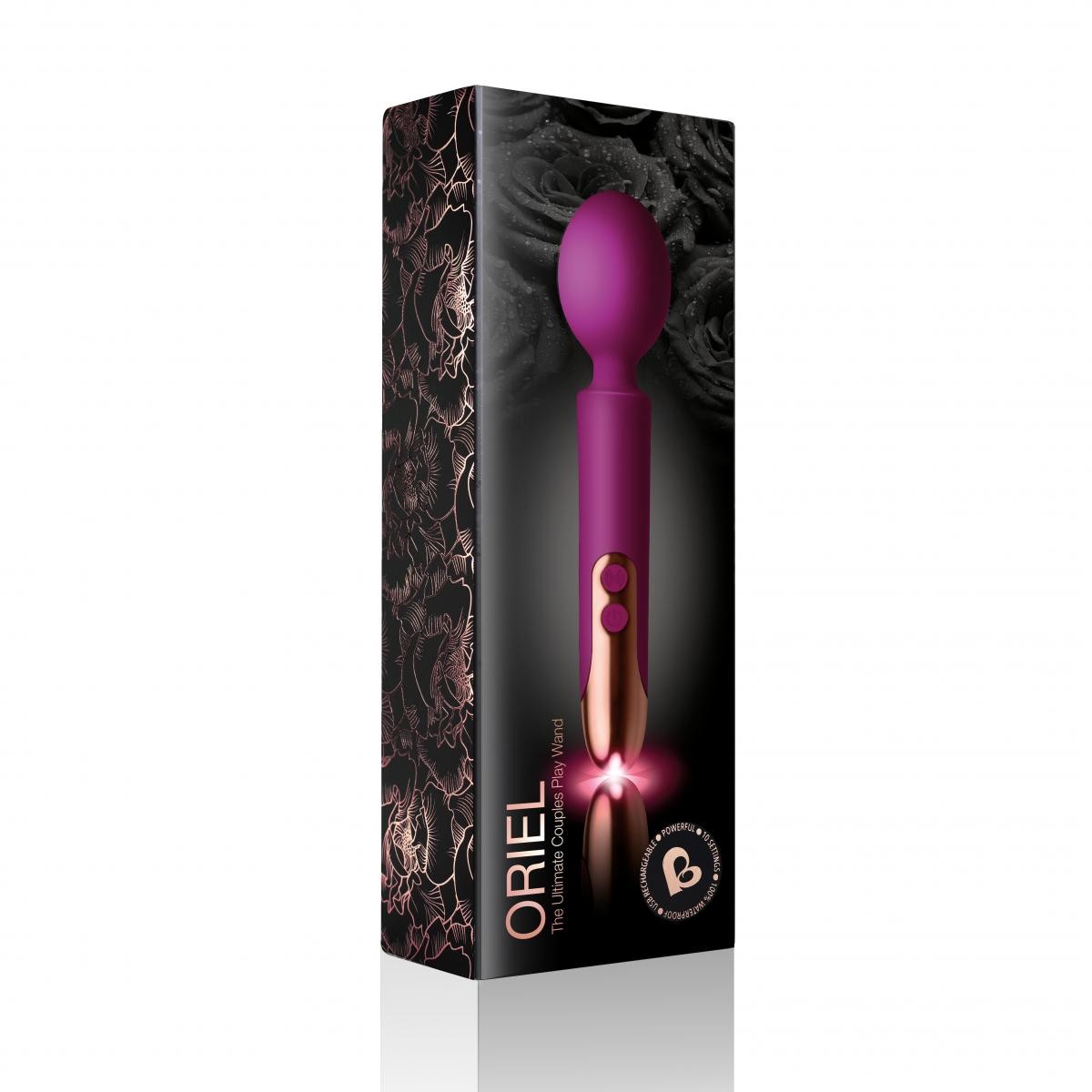 Vibrator Wand Oriel 10 Moduri Vibratii Silicon USB Fuschia 21.2 cm, Nr. 3, Erotic24.ro