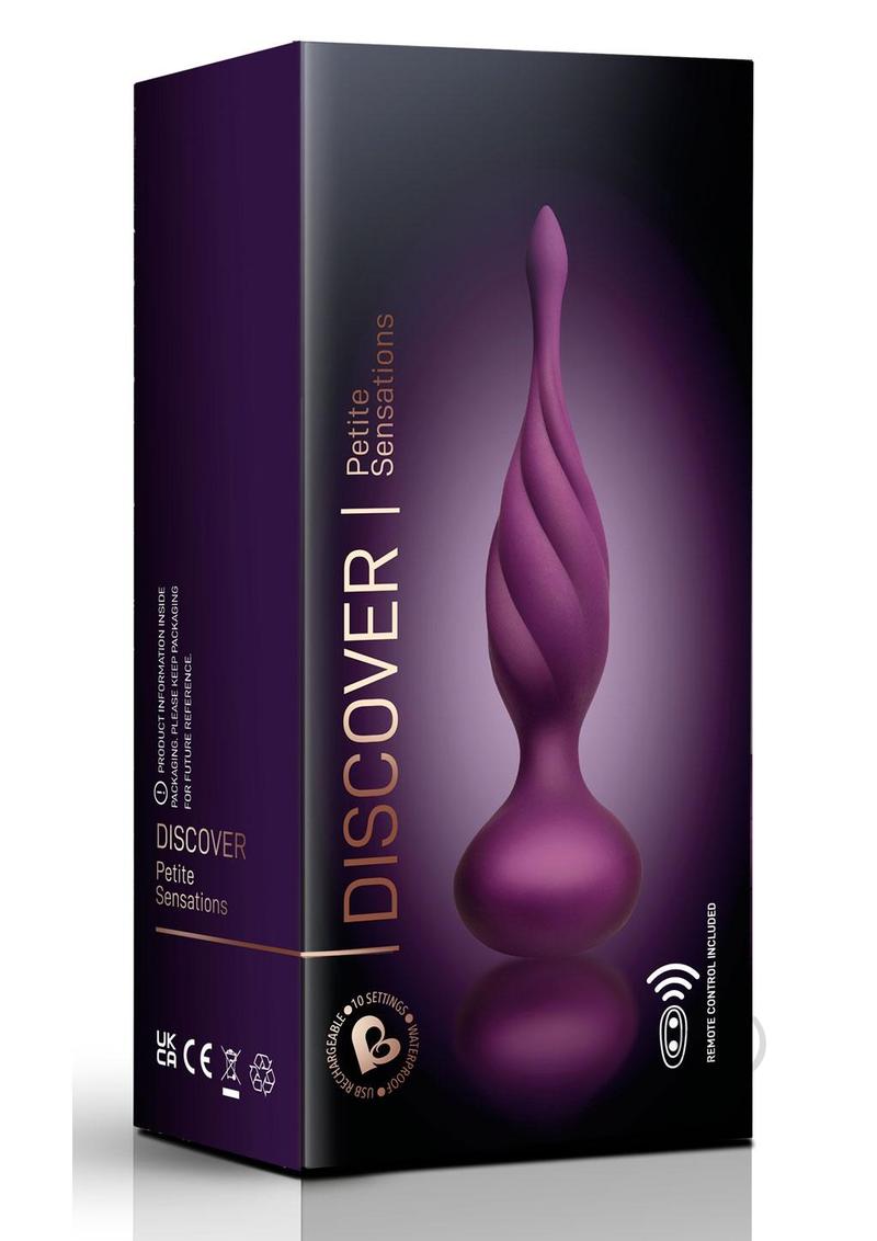 Vibrator Anal Discover Petite Sensations Remote Control USB Silicon Mov 13.5 cm, #2, Erotic24.ro