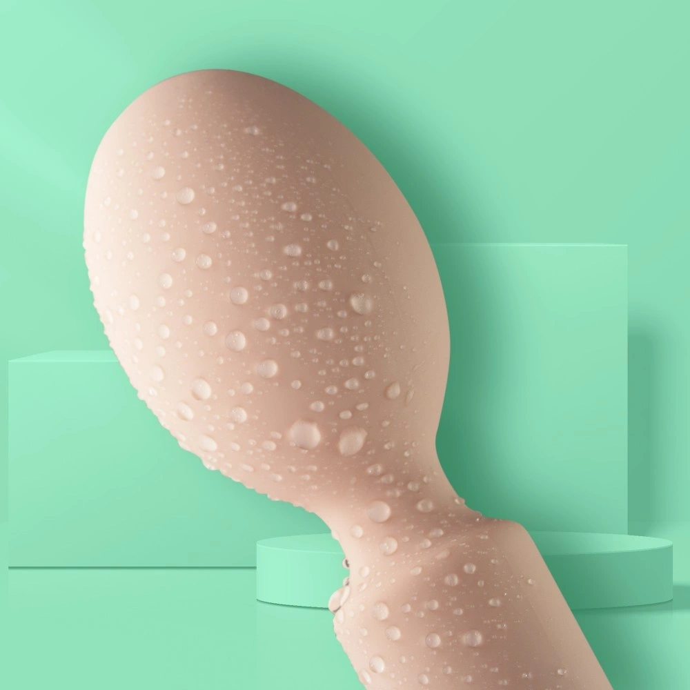 Vibrator Wand Take Me, 10 Moduri Vibratii, Silicon, Bej, 22.9 cm, Nr. 3, Erotic24.ro