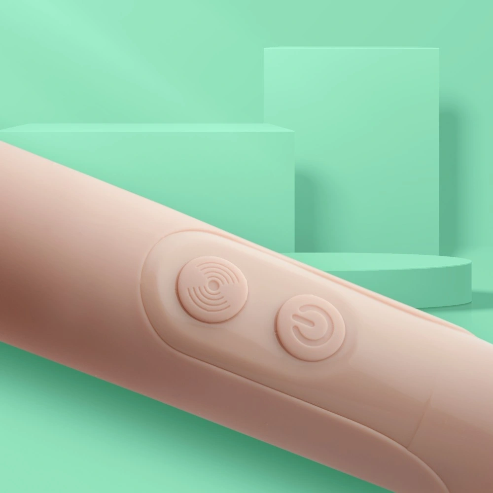 Vibrator Wand Take Me, 10 Moduri Vibratii, Silicon, Bej, 22.9 cm, Nr. 4, Erotic24.ro