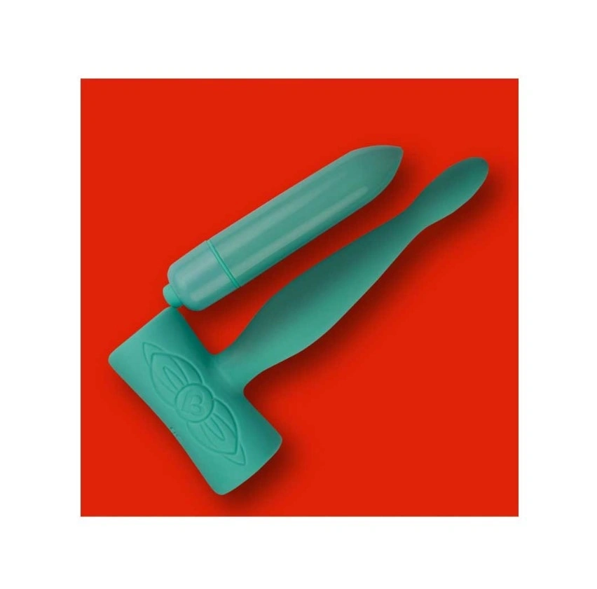 Set Touch Me Vibrator Anal si Vibrator Finger, 7 Moduri Vibratii, Silicon, Rosu/Verde, #3, Erotic24.ro