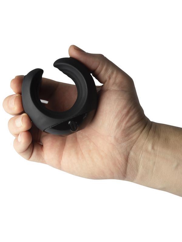 Masturbator C-Shape Echo, 10 Moduri Vibratii, Silicon, Negru, #4, Erotic24.ro