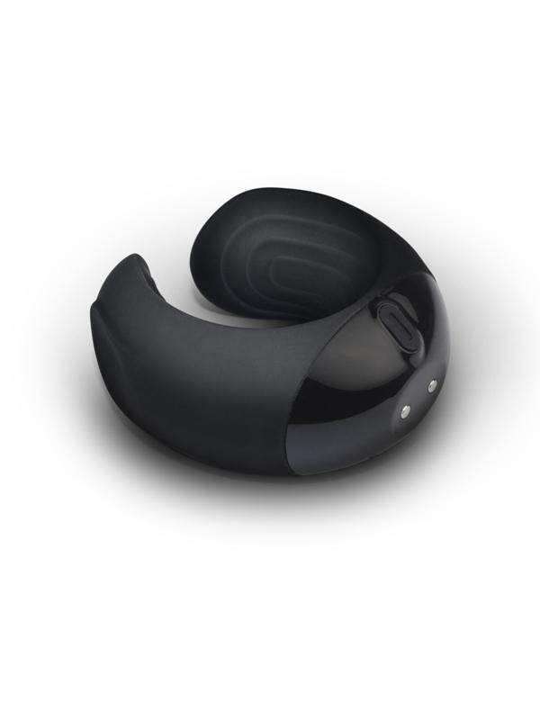 Masturbator C-Shape Echo, 10 Moduri Vibratii, Silicon, Negru, #5, Erotic24.ro