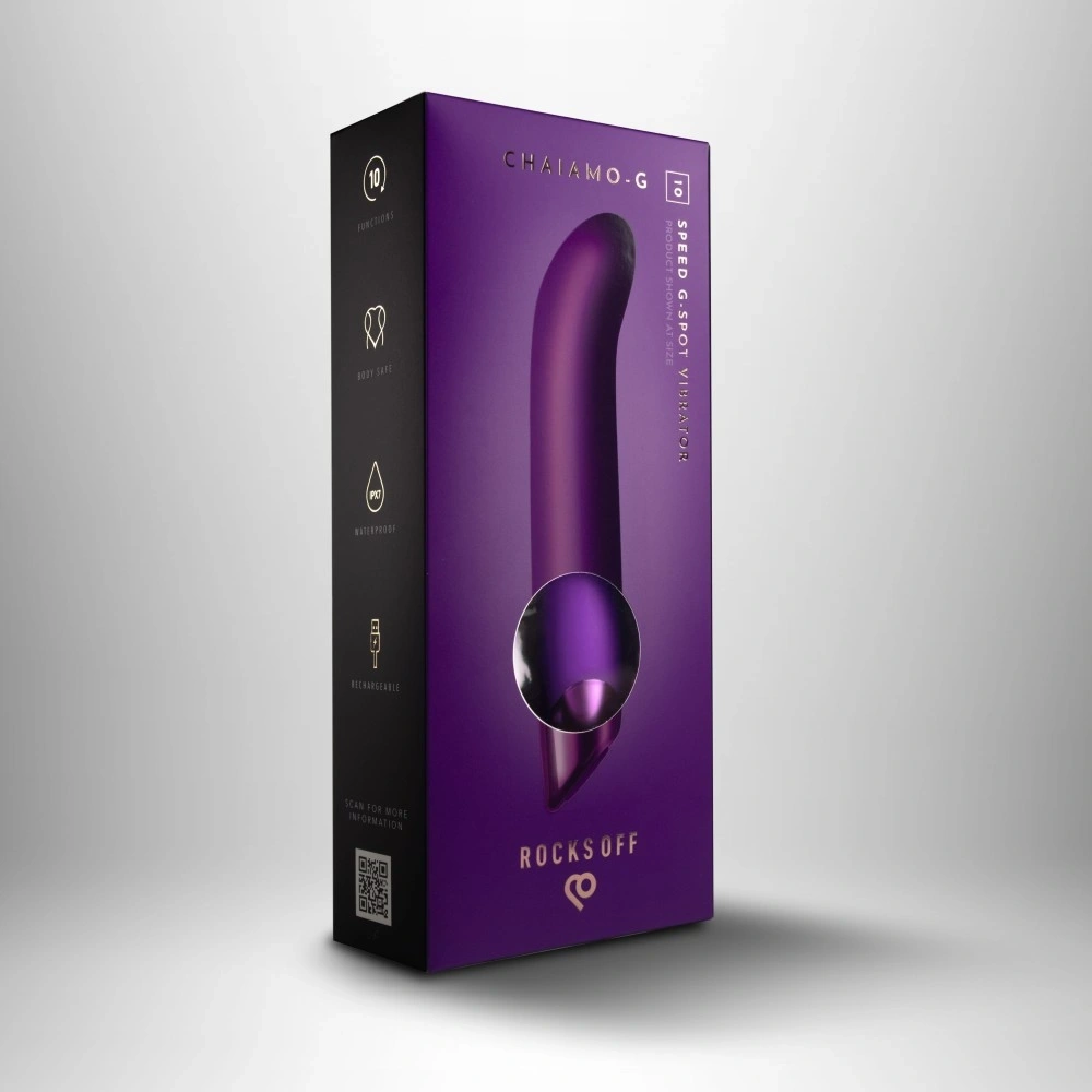 Vibrator Chaiamo G, 10 Moduri Vibratii, USB Magnetic, Mov, 16.6 cm, Nr. 5, Erotic24.ro