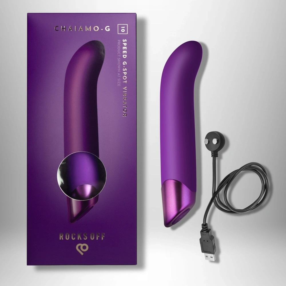 Vibrator Chaiamo G, 10 Moduri Vibratii, USB Magnetic, Mov, 16.6 cm, Nr. 4, Erotic24.ro