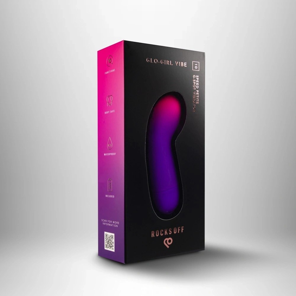 Vibrator Punctul G Glo-Girl, 10 Moduri Vibratii, ABS, Mov, 12 cm, #6, Erotic24.ro