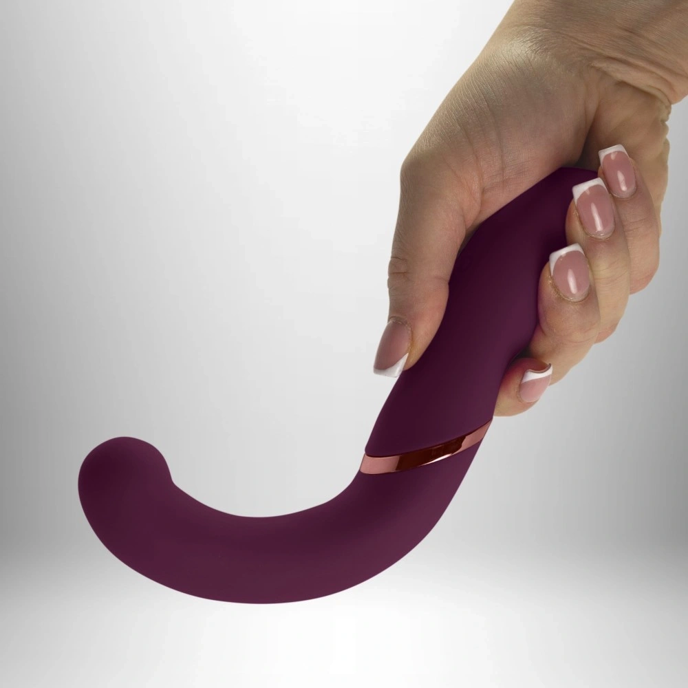 Vibrator Gemini Dubla Stimulare, Flexibil, 10 Moduri Vibratii, Silicon, USB, 19.2 cm, Nr. 6, Erotic24.ro