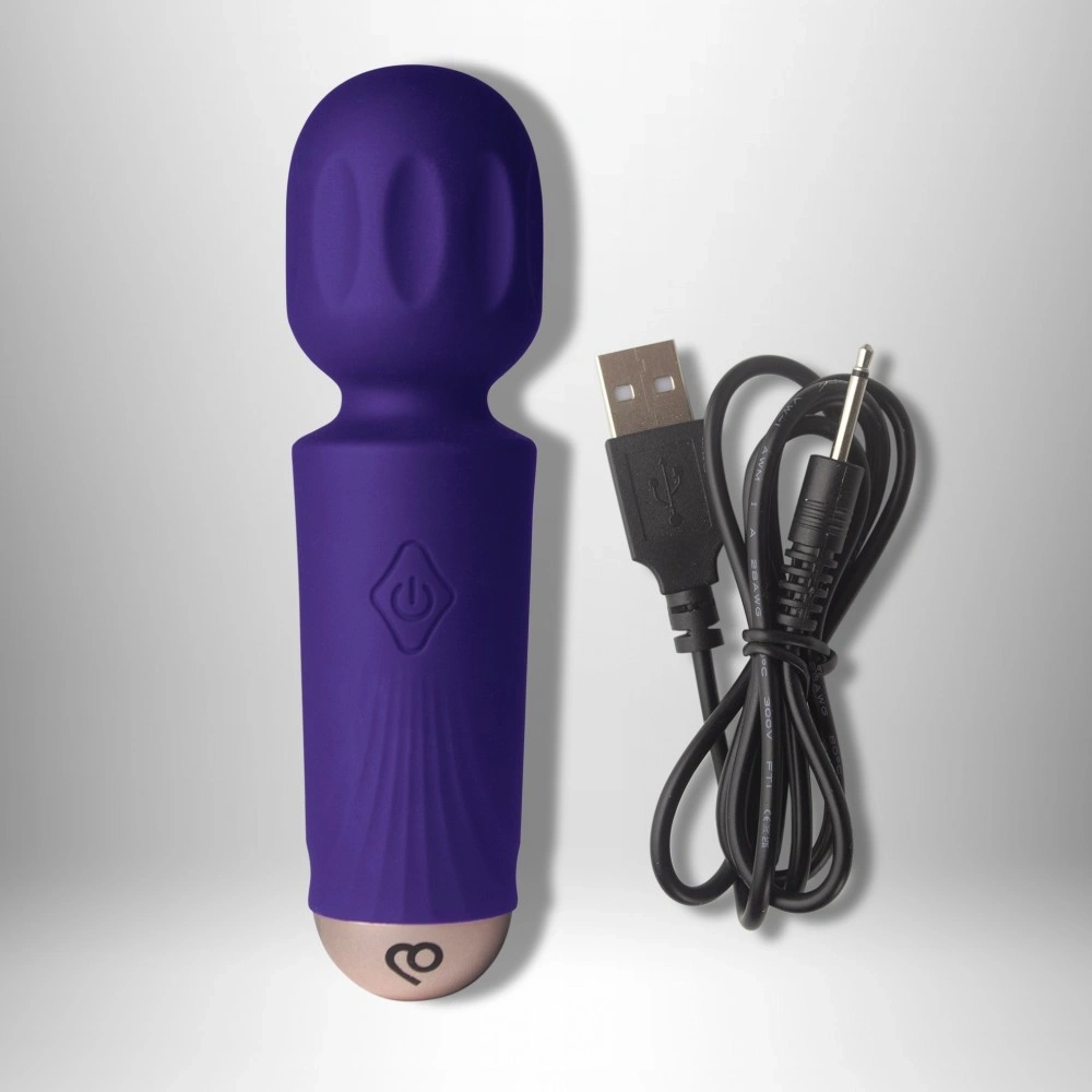 Vibrator Mini Wand Violet Dream, 16 Moduri Vibratii, Silicon, USB, Mov, 11.5 cm, #3, Erotic24.ro