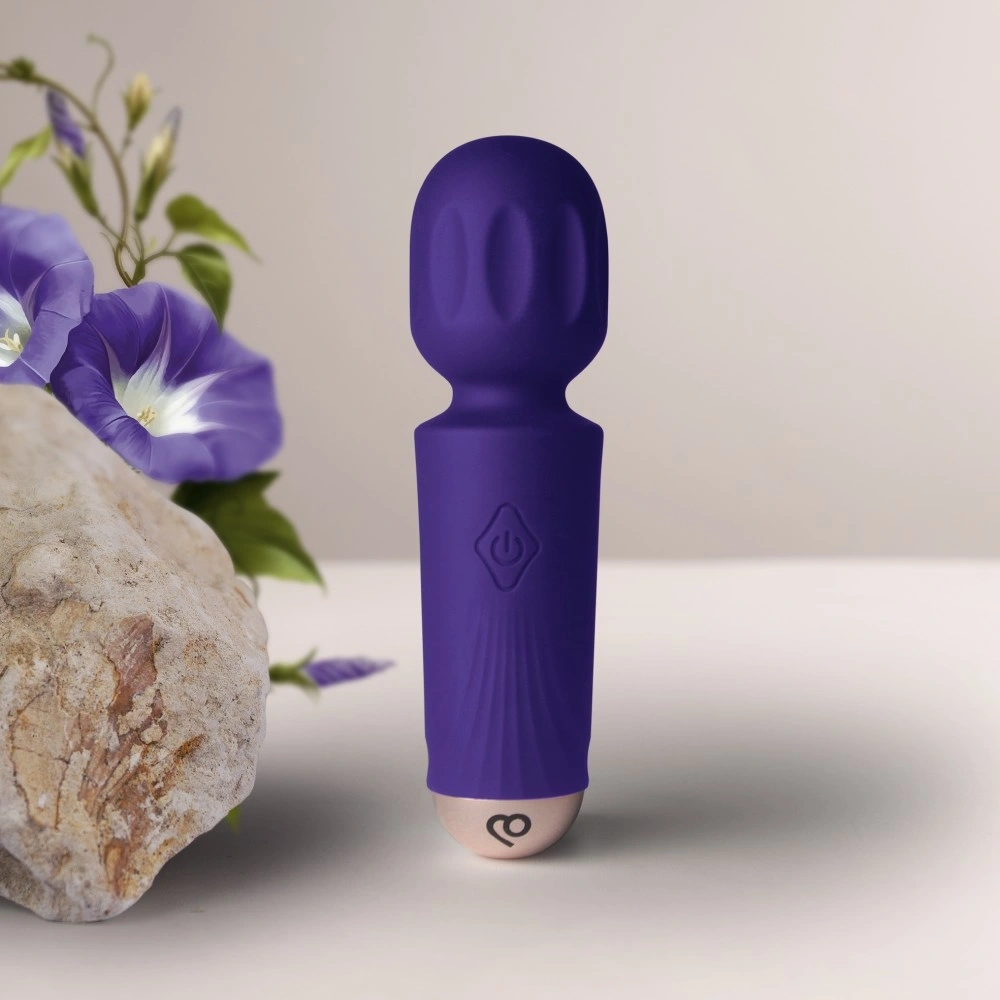 Vibrator Mini Wand Violet Dream, 16 Moduri Vibratii, Silicon, USB, Mov, 11.5 cm, #2, Erotic24.ro