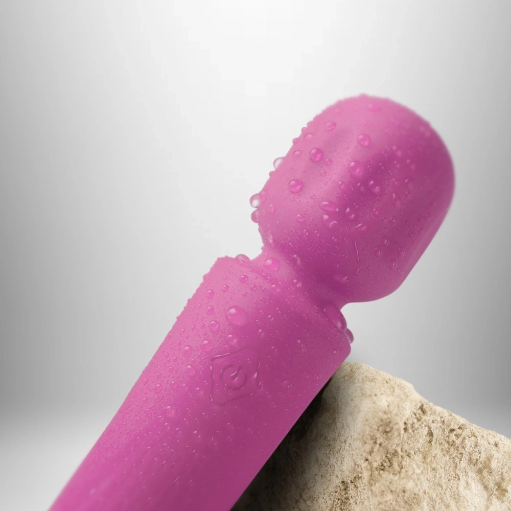 Vibrator Mini Wand Peony Pink, 16 Moduri Vibratii, Silicon, USB, Roz, 11.5 cm, #3, Erotic24.ro