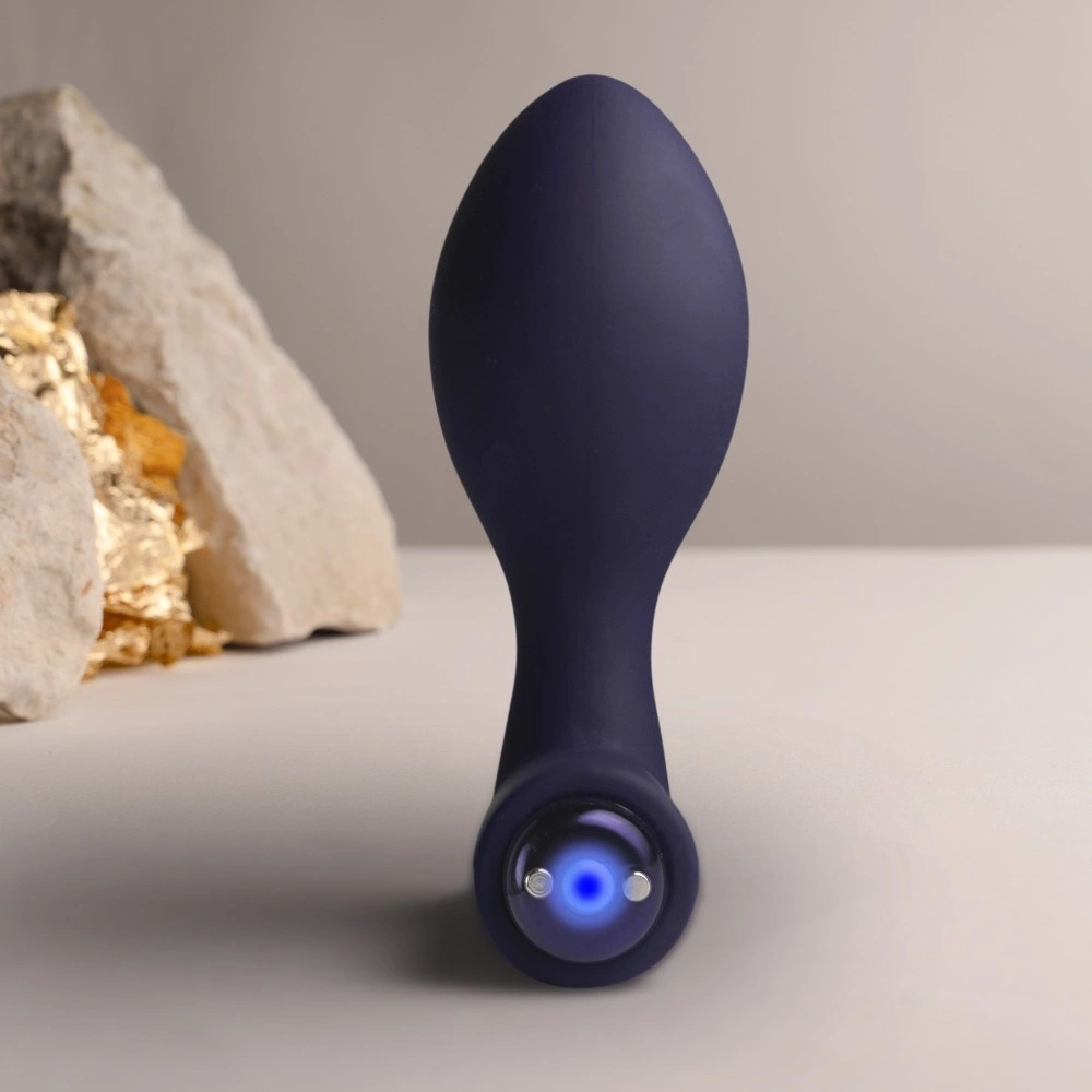 Vibrator Anal NOVA Orbital 16 Moduri Vibratii, Silicon, USB Magnetic, Mov Inchis, 10.5 cm, #6, Erotic24.ro