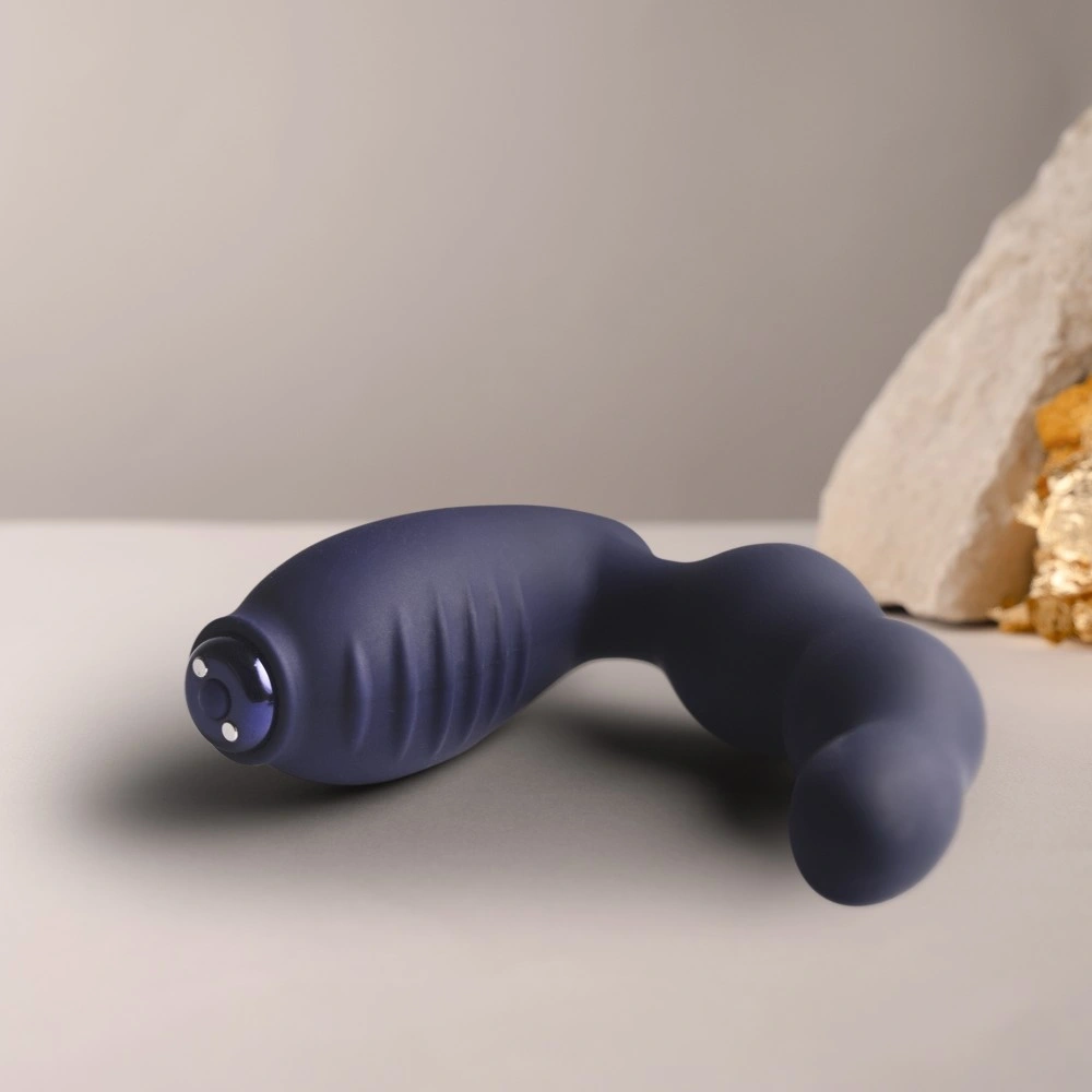 Stimulator Anal Dominion NOVA, 16 Moduri Vibratii, Silicon, USB Magnetic, Albastru Inchis, 11 cm, #4, Erotic24.ro