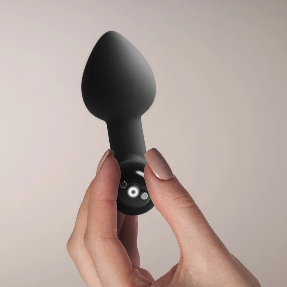 Vibrator Anal NOVA Astryx 16 Moduri Vibratii, Silicon, USB Magnetic, Negru, 9.5 cm, #5, Erotic24.ro