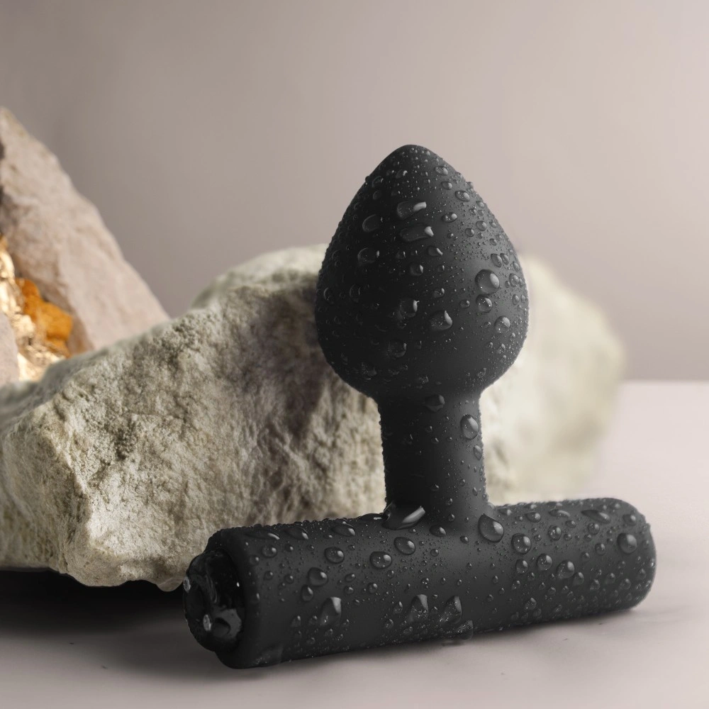 Vibrator Anal NOVA Astryx 16 Moduri Vibratii, Silicon, USB Magnetic, Negru, 9.5 cm, #2, Erotic24.ro