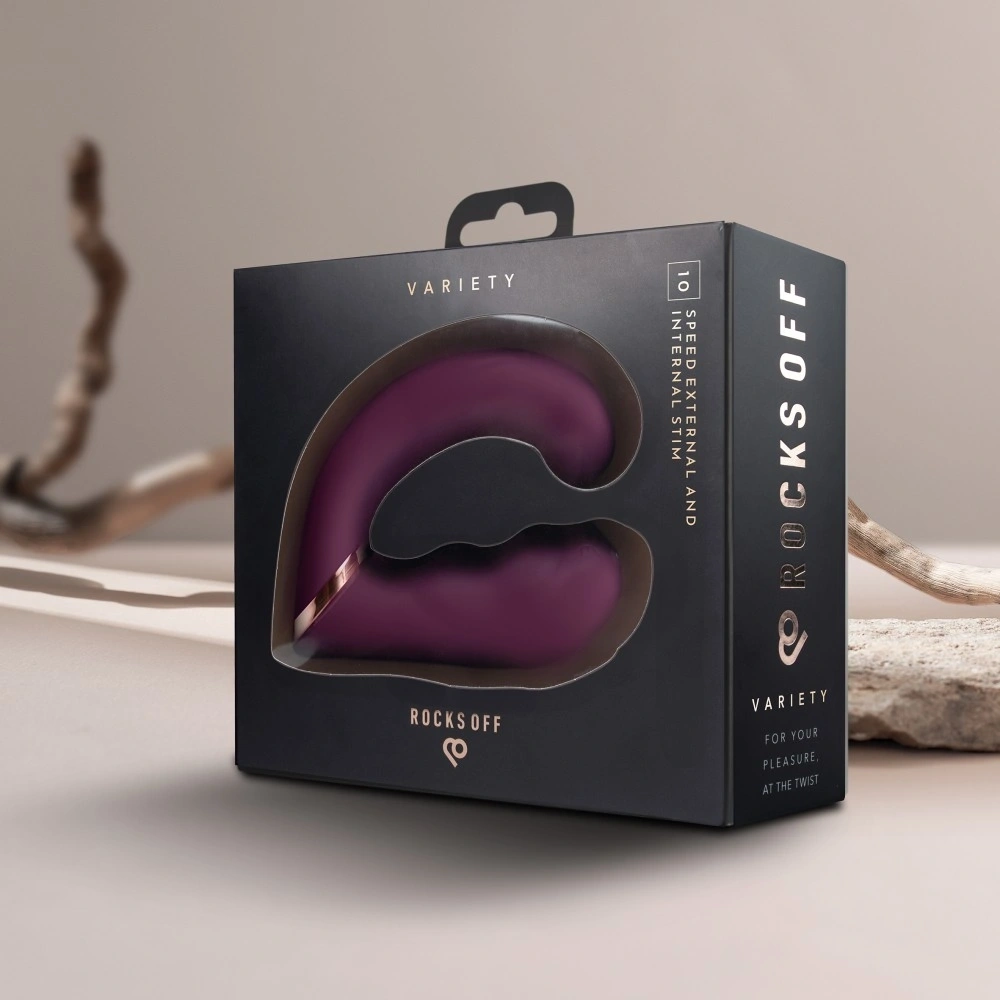 Stimulator Variety 10 Moduri Vibratii, Silicon, USB, Mov, 17.5 cm, #11, Erotic24.ro