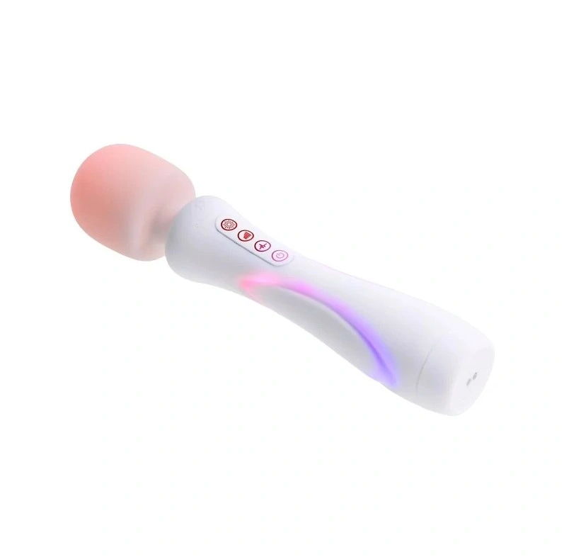 Vibrator Paradise Illumination The Wand, Control Aplicatie Mobila, Lumina Led, Silicon, USB Magnetic, Alb, 22.8 cm, #3, Erotic24.ro