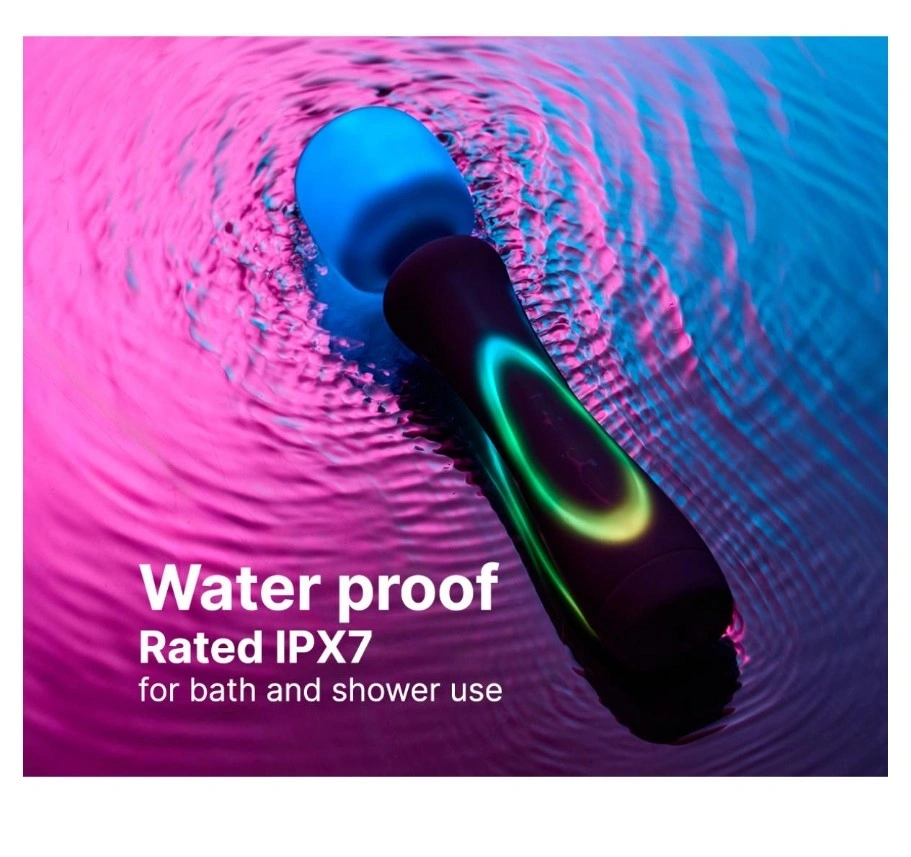 Vibrator Paradise Illumination The Wand, Control Aplicatie Mobila, Lumina Led, Silicon, USB Magnetic, Alb, 22.8 cm, #11, Erotic24.ro