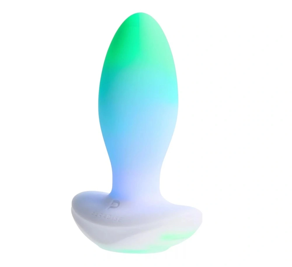 Dop Anal Paradise Illumination The Plug, Control Aplicatie Mobila, Lumina Led, Silicon, USB Magnetic, Alb, 10.8 cm, #4, Erotic24.ro