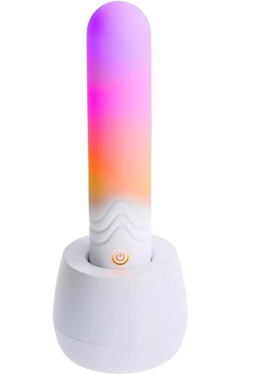 Vibrator Paradise Illumination The Bullet, Control Aplicatie Mobila, Lumina Led, Silicon, USB Magnetic, Alb, 11.8 cm, #2, Erotic24.ro