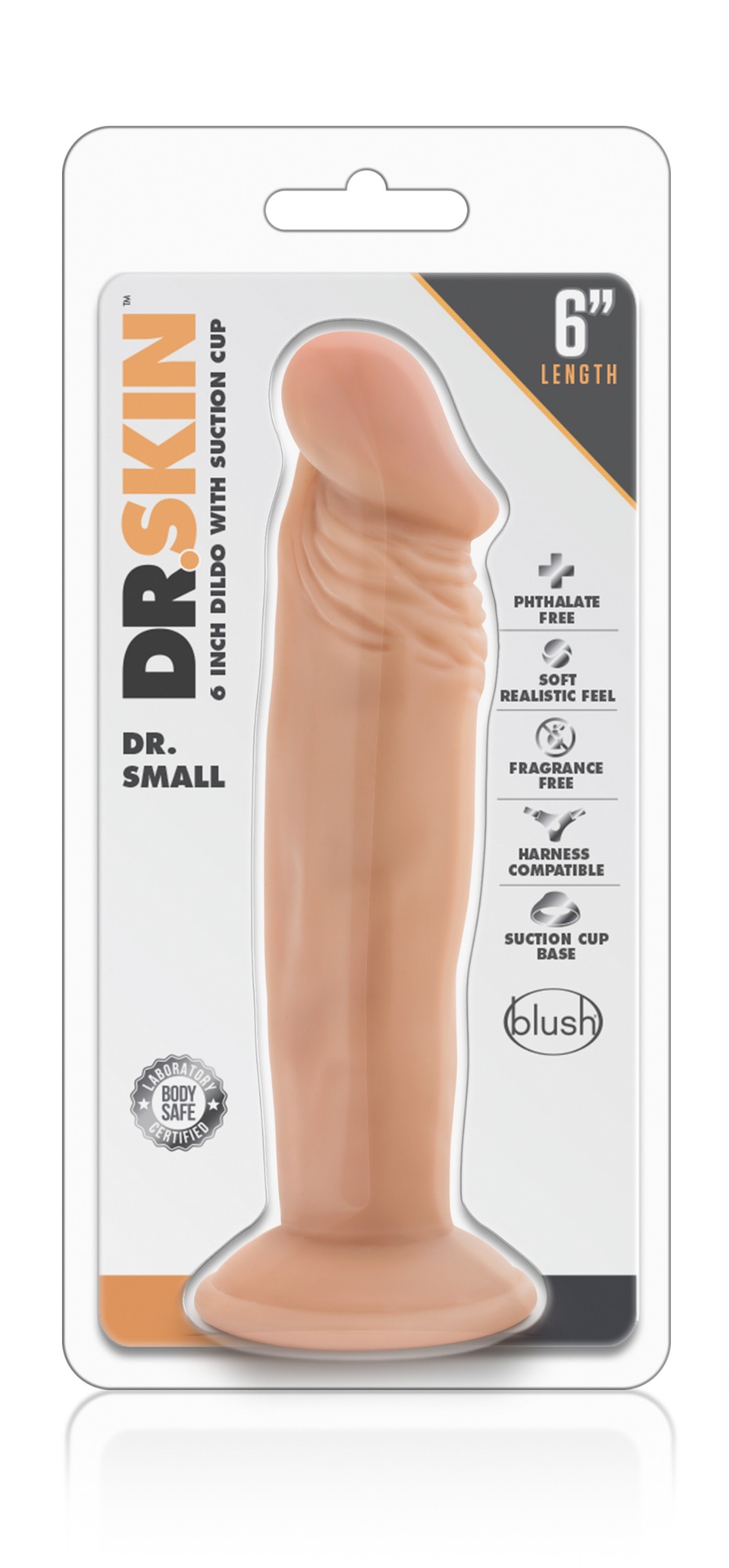 Dildo Realist Dr.Skin Dr.Small, PVC, Natural, 16.5 cm, Nr. 6, Erotic24.ro