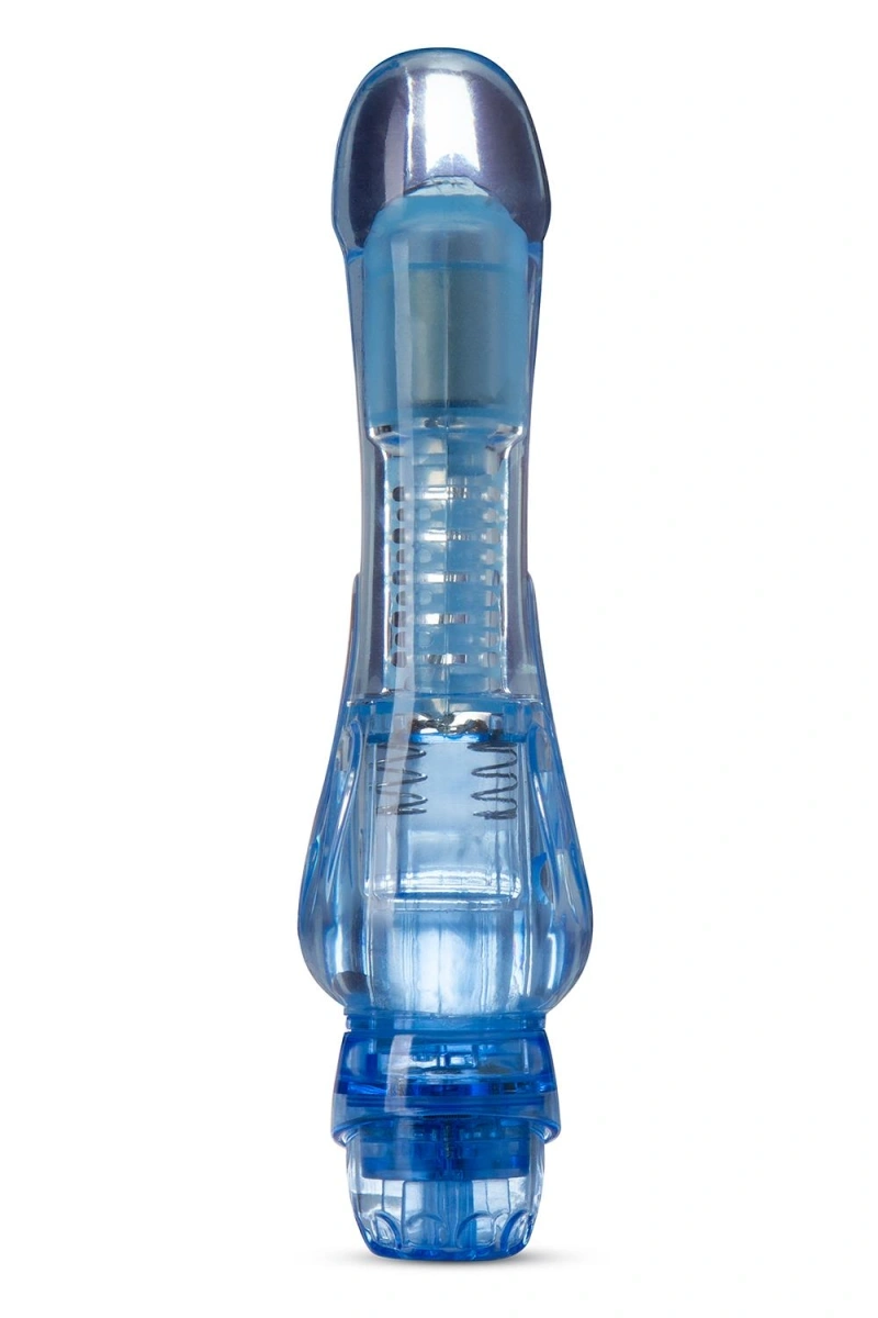 Vibrator Calypso Multispeed Naturally Yours, Albastru, TPE, 17.1 cm, Nr. 1, Erotic24.ro