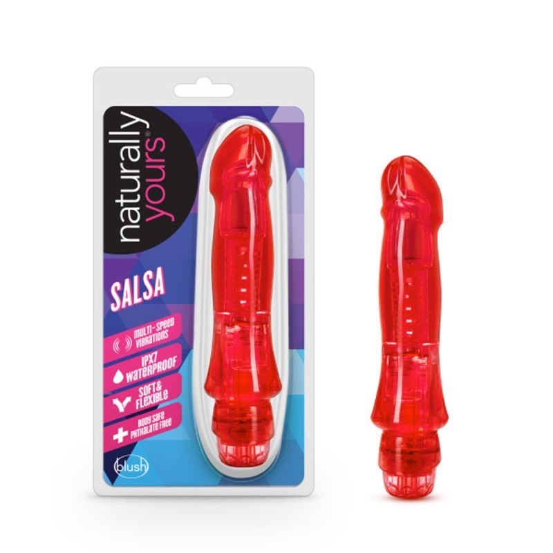Vibrator Salsa Multispeed Naturally Yours Rosu 17 cm , Nr. 2, Erotic24.ro