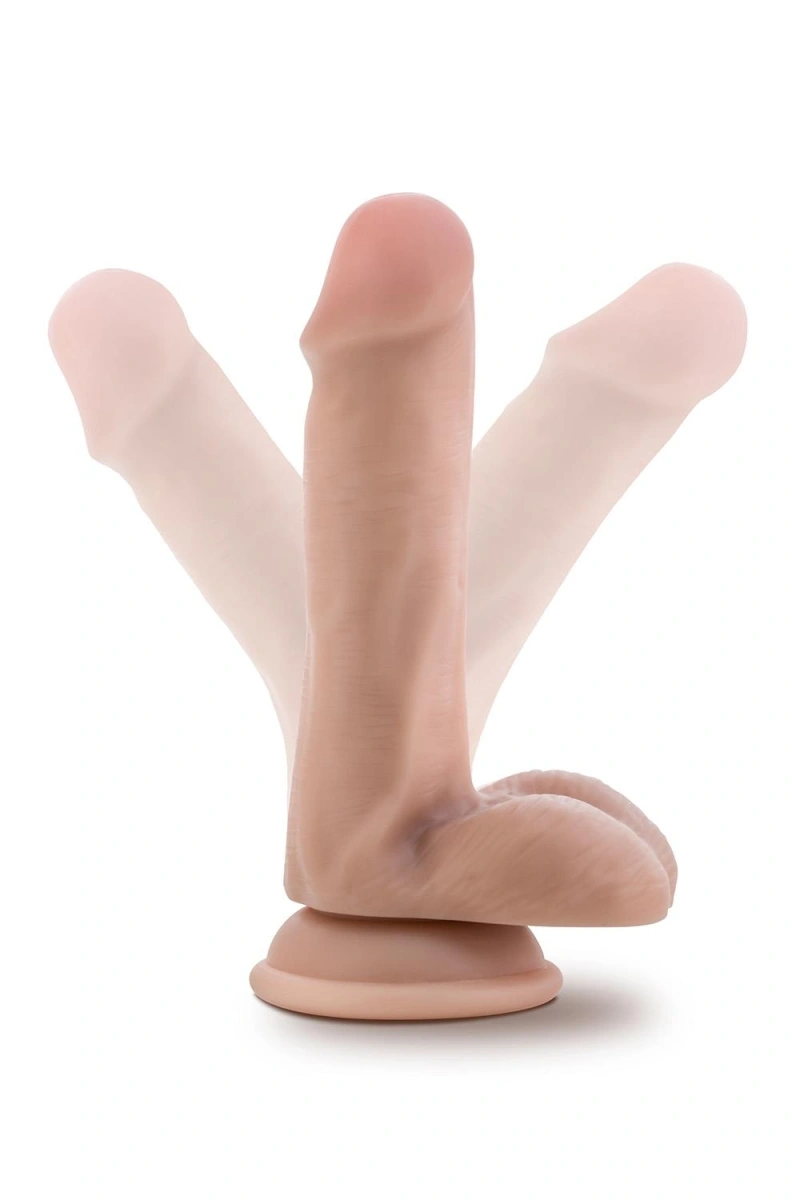 Dildo Realist Posable Dr. Skin Plus cu Ventuza, TPE, Natural, 16.5 cm, #2, Erotic24.ro
