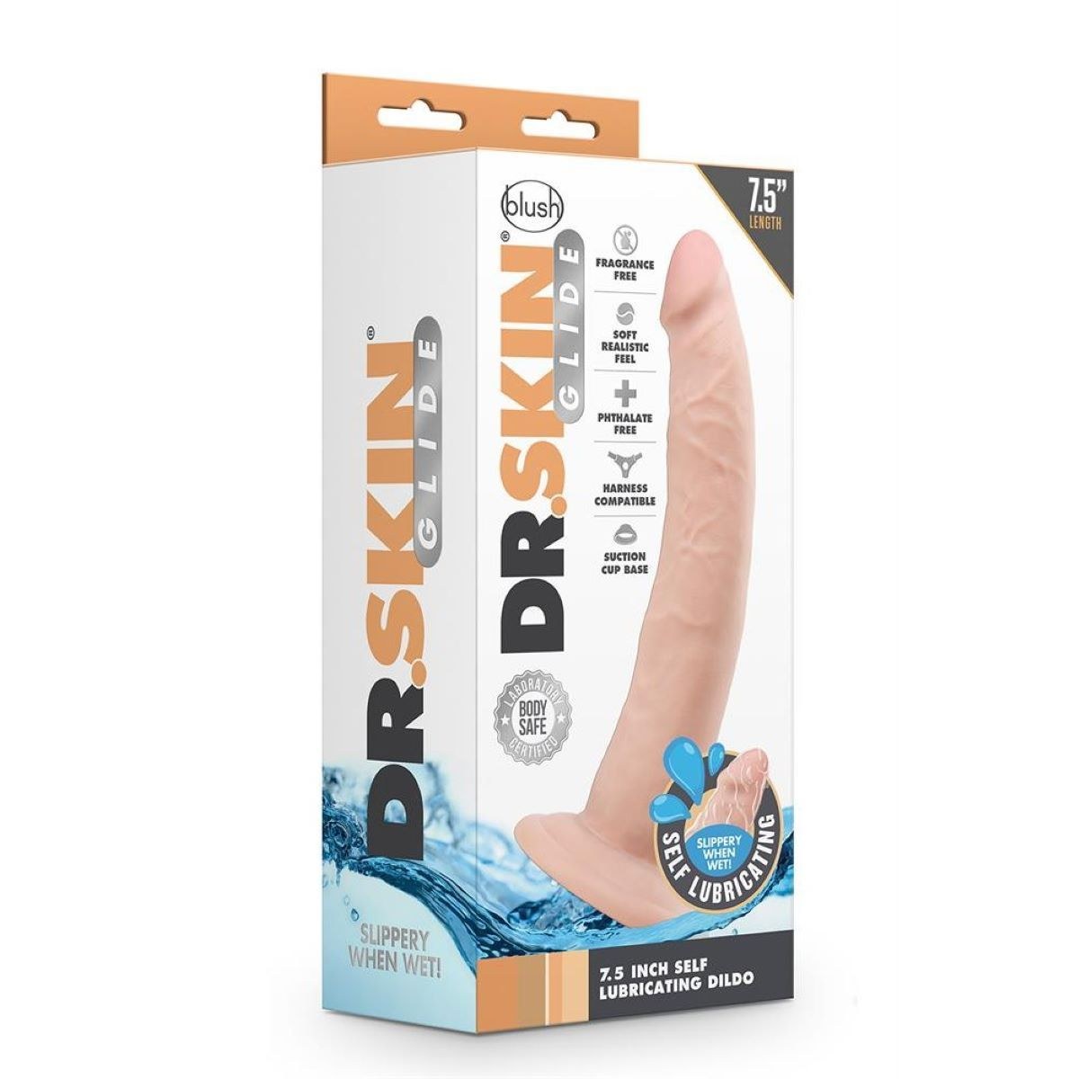 Dildo Realist Autolubrifiant Dr. Skin Realistic Feel Vanilla 20 cm, #3, Erotic24.ro