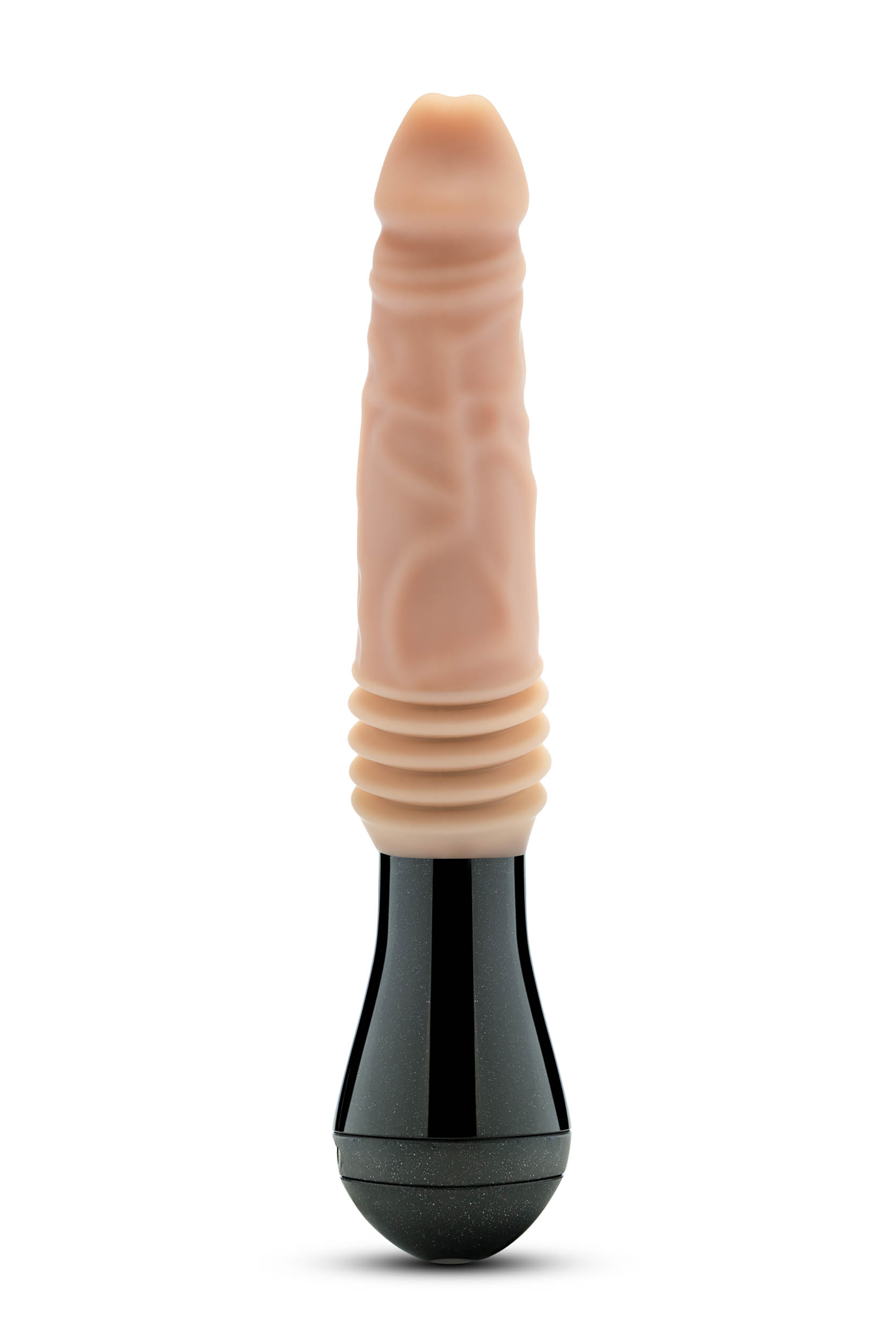 Vibrator Dr. Knight Thrusting, Gyrating&Vibrating, 3 Viteze, Silicon, USB, Natural, 26.6 cm, Nr. 2, Erotic24.ro