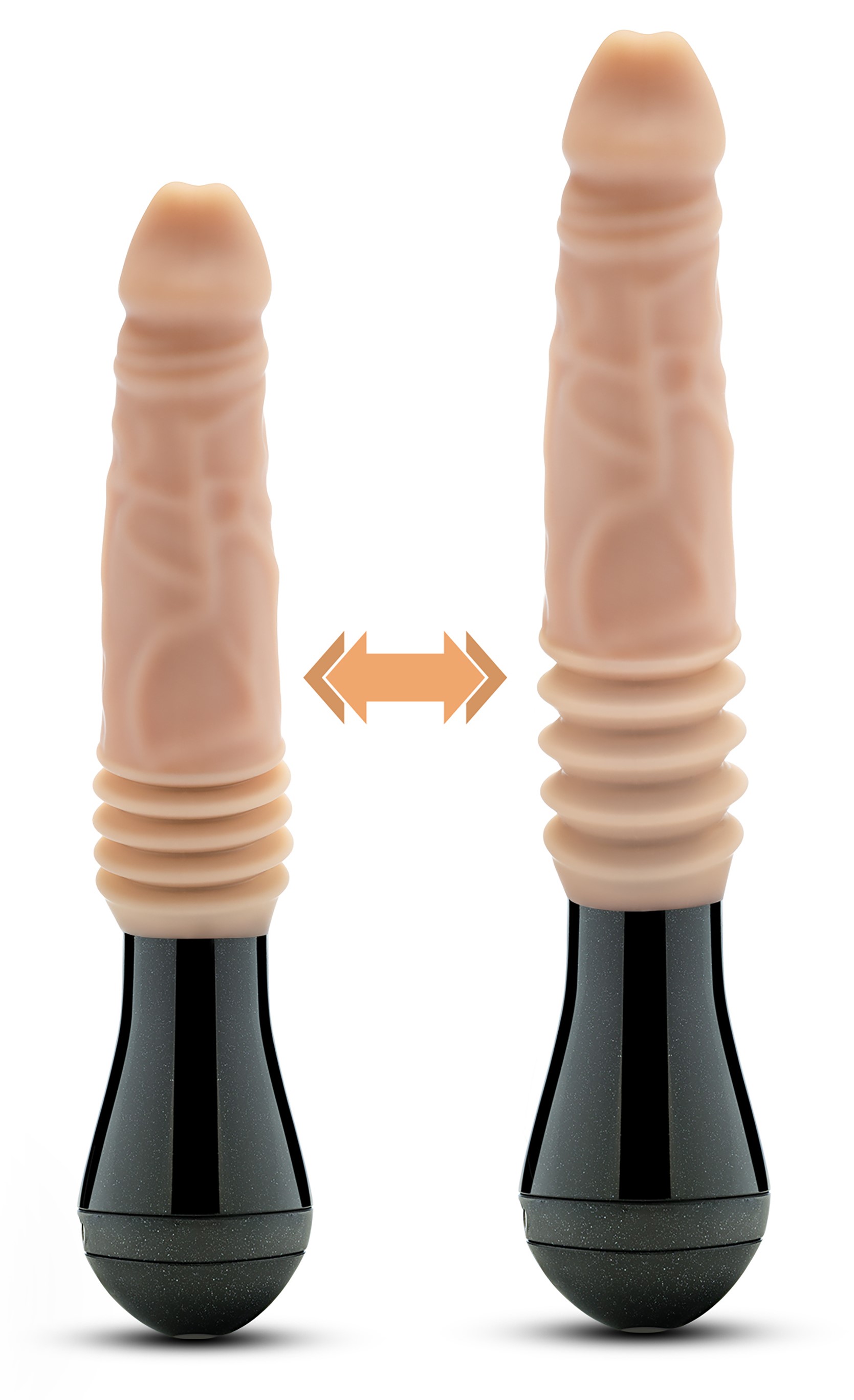 Vibrator Dr. Knight Thrusting, Gyrating&Vibrating, 3 Viteze, Silicon, USB, Natural, 26.6 cm, Nr. 6, Erotic24.ro