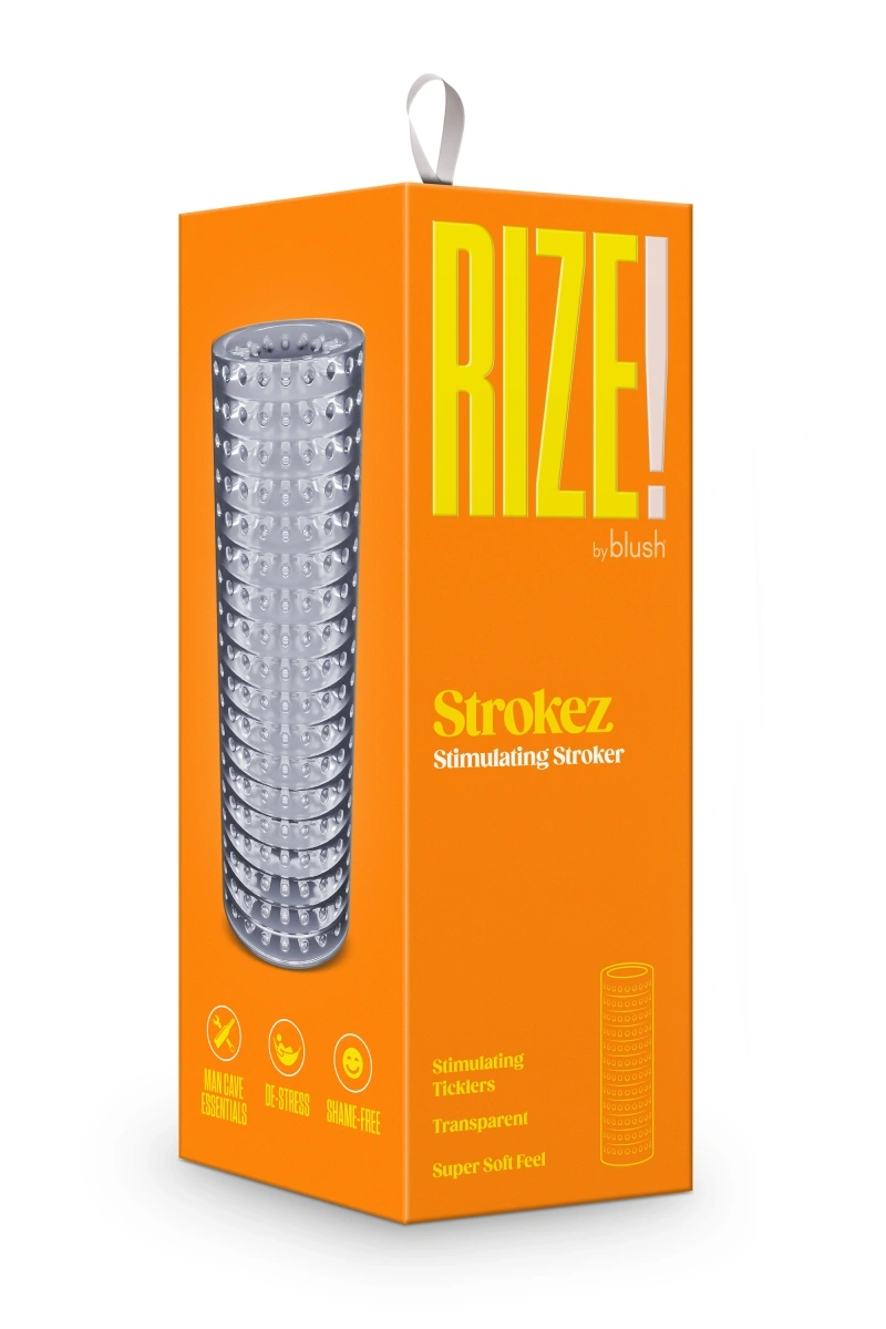 Masturbator Rize Strokez, TPE, Transparent, 13.9 cm, #9, Erotic24.ro