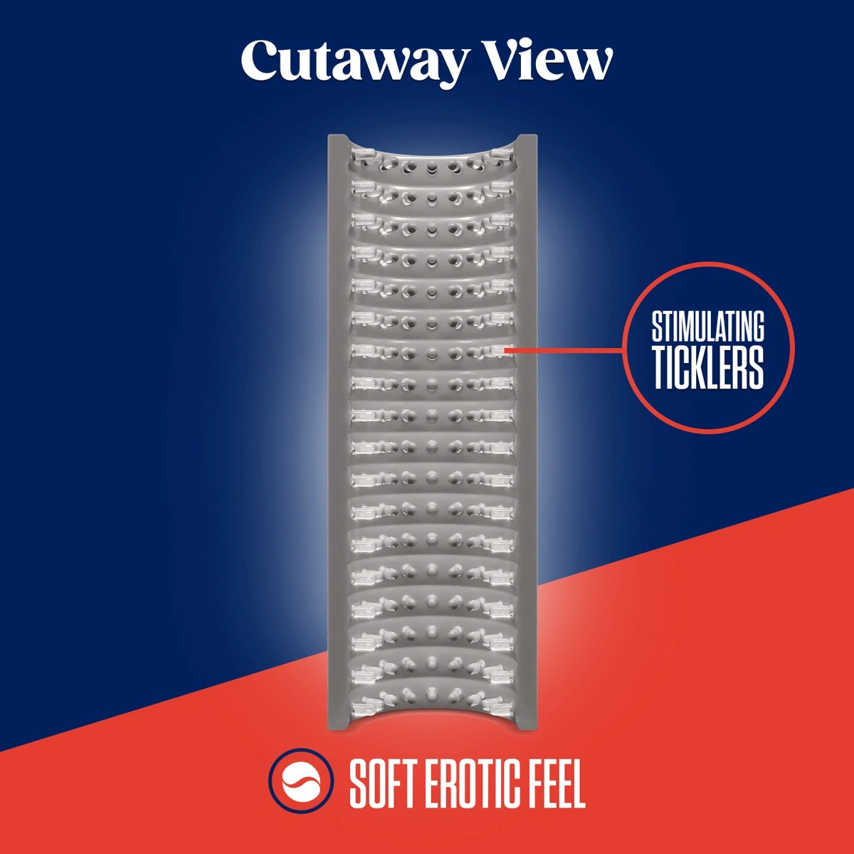 Masturbator Rize Strokez, TPE, Transparent, 13.9 cm, #8, Erotic24.ro