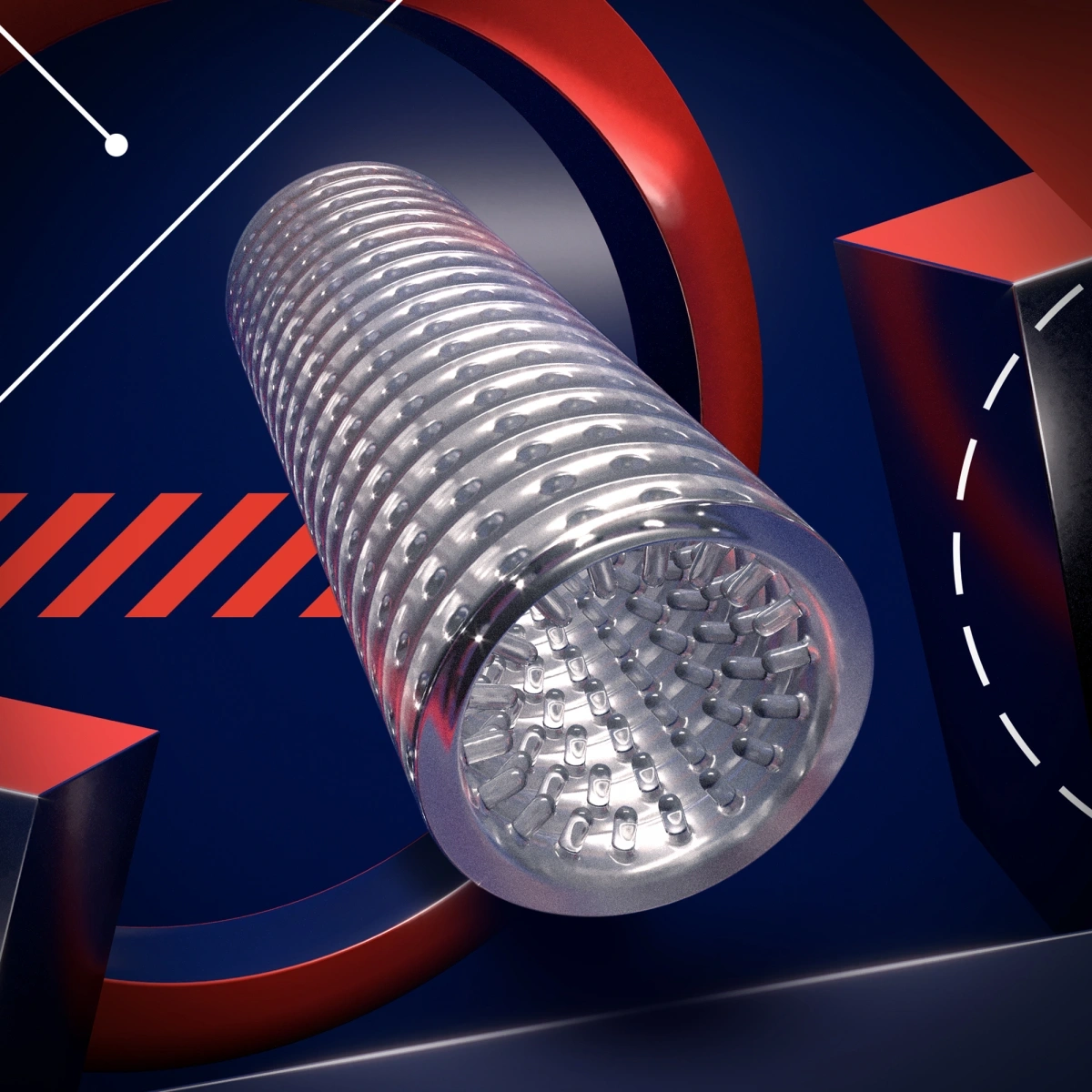 Masturbator Rize Strokez, TPE, Transparent, 13.9 cm, #7, Erotic24.ro