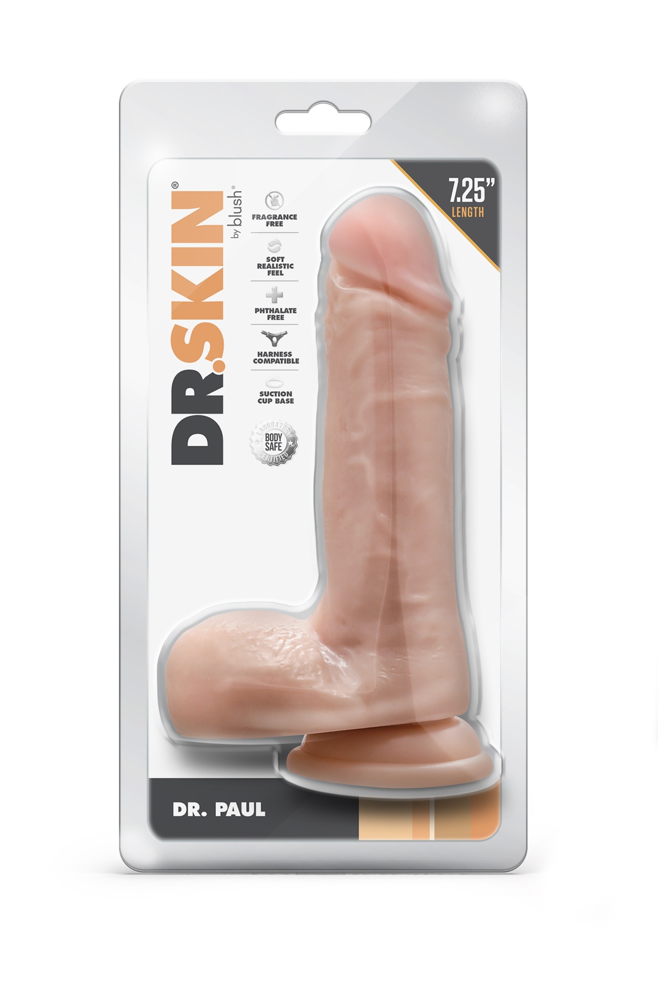 Dildo Realist Dr. Paul, PVC, Natural, 18.4 cm, Nr. 6, Erotic24.ro