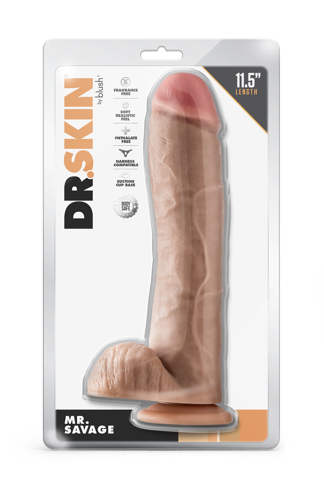 Dildo Realist Mr. Savage, PVC, Natural, 29.2 cm , Nr. 3, Erotic24.ro