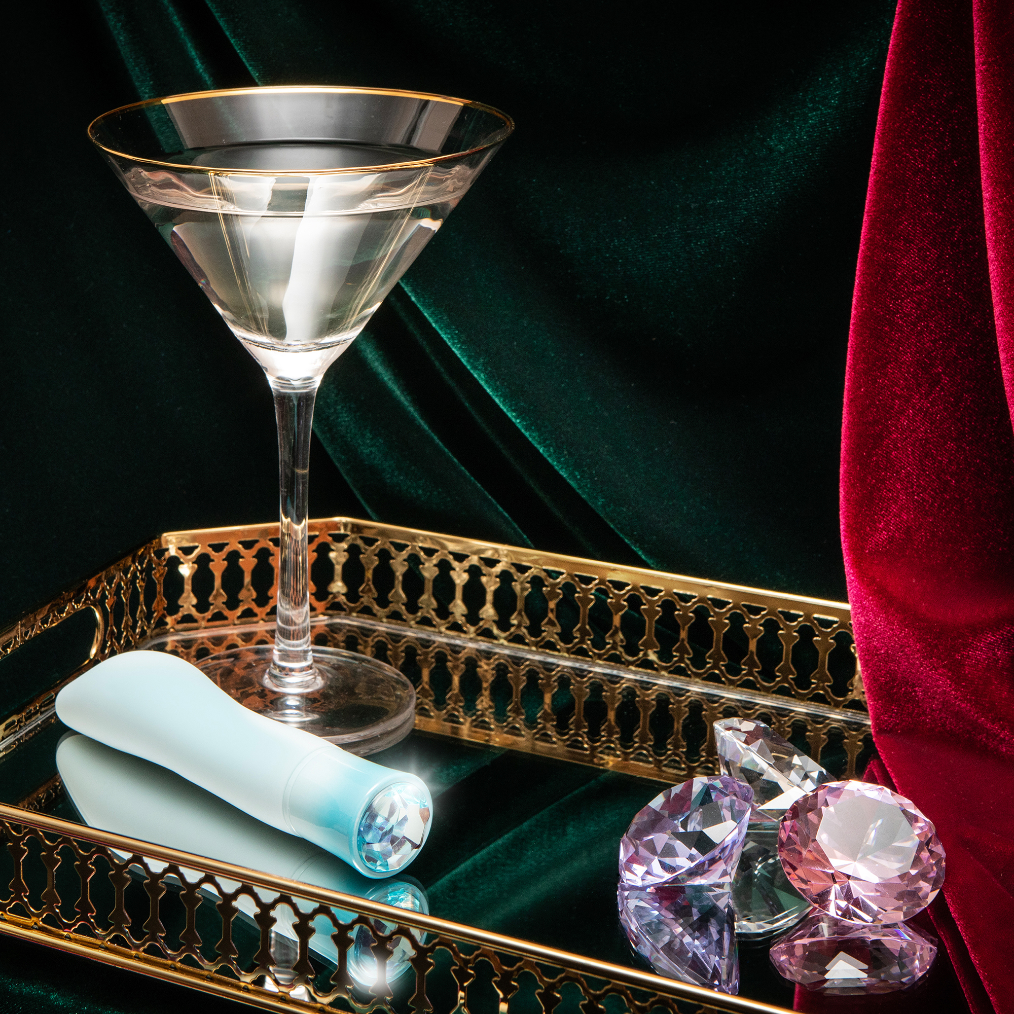 Vibrator Ardor Aquamarine, 10 Moduri Vibratii, Silicon, USB, IPX7, Albastru, 13.9 cm, #9, Erotic24.ro