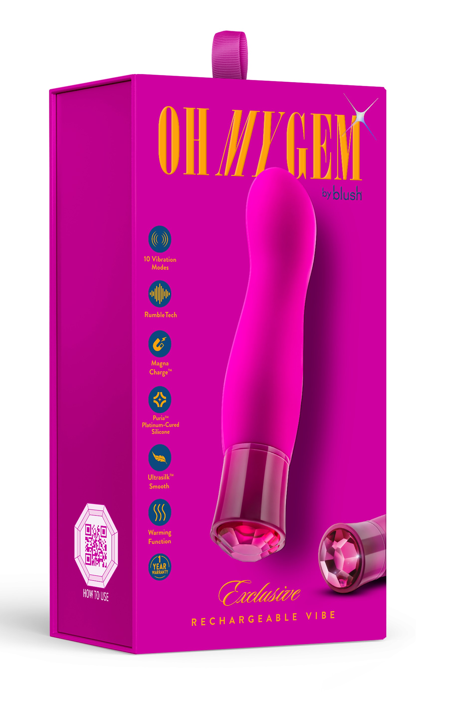 Vibrator Exclusive Tourmaline, 10 Moduri Vibratii, Silicon, USB, IPX7, Roz, 13.9 cm, #7, Erotic24.ro