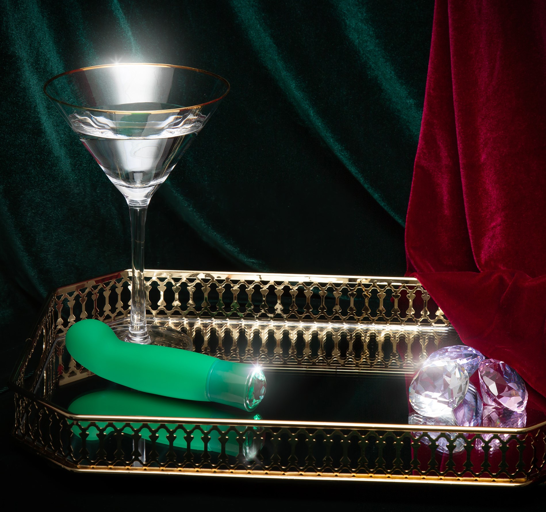 Vibrator Enchanting Emerald, 10 Moduri Vibratii, Silicon, USB, IPX7, Verde, 13.9 cm, Nr. 10, Erotic24.ro