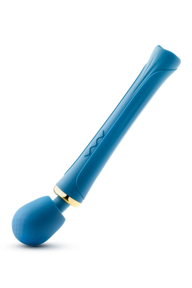 Vibrator Wand Dianna, 20 Moduri Vibratii, 5 Viteze, Silicon, USB Magnetic, Albastru, 31.1 cm, #2, Erotic24.ro