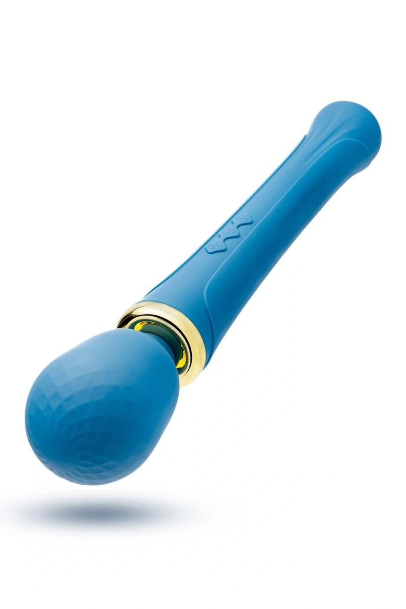 Vibrator Wand Dianna, 20 Moduri Vibratii, 5 Viteze, Silicon, USB Magnetic, Albastru, 31.1 cm, #4, Erotic24.ro