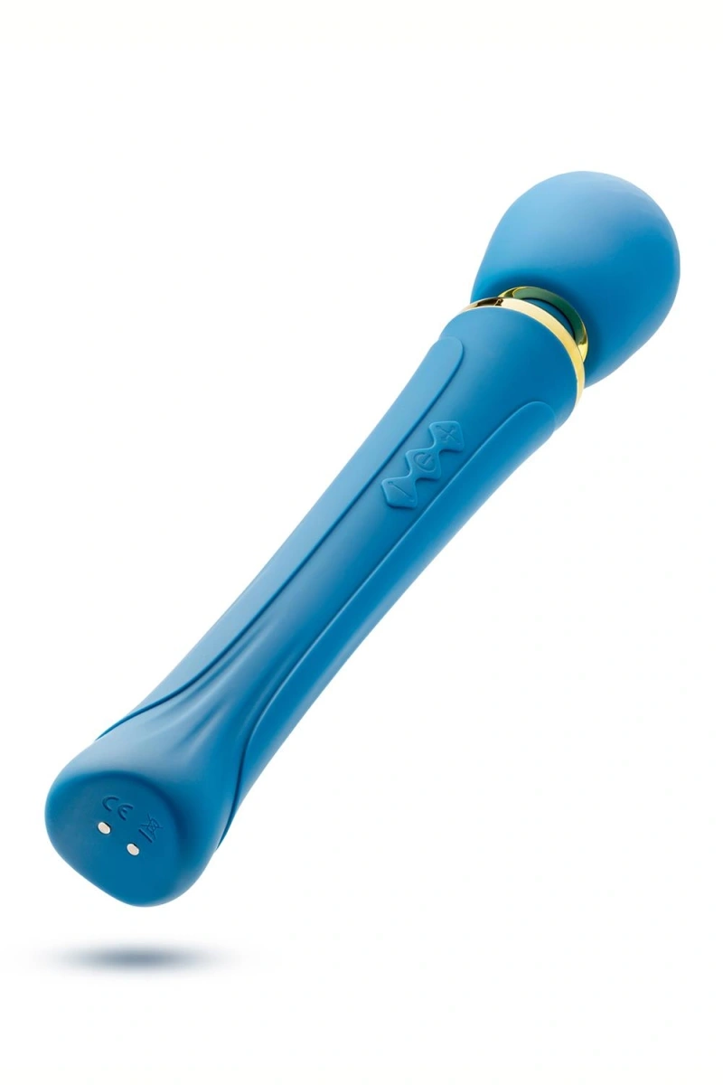 Vibrator Wand Dianna, 20 Moduri Vibratii, 5 Viteze, Silicon, USB Magnetic, Albastru, 31.1 cm, #3, Erotic24.ro