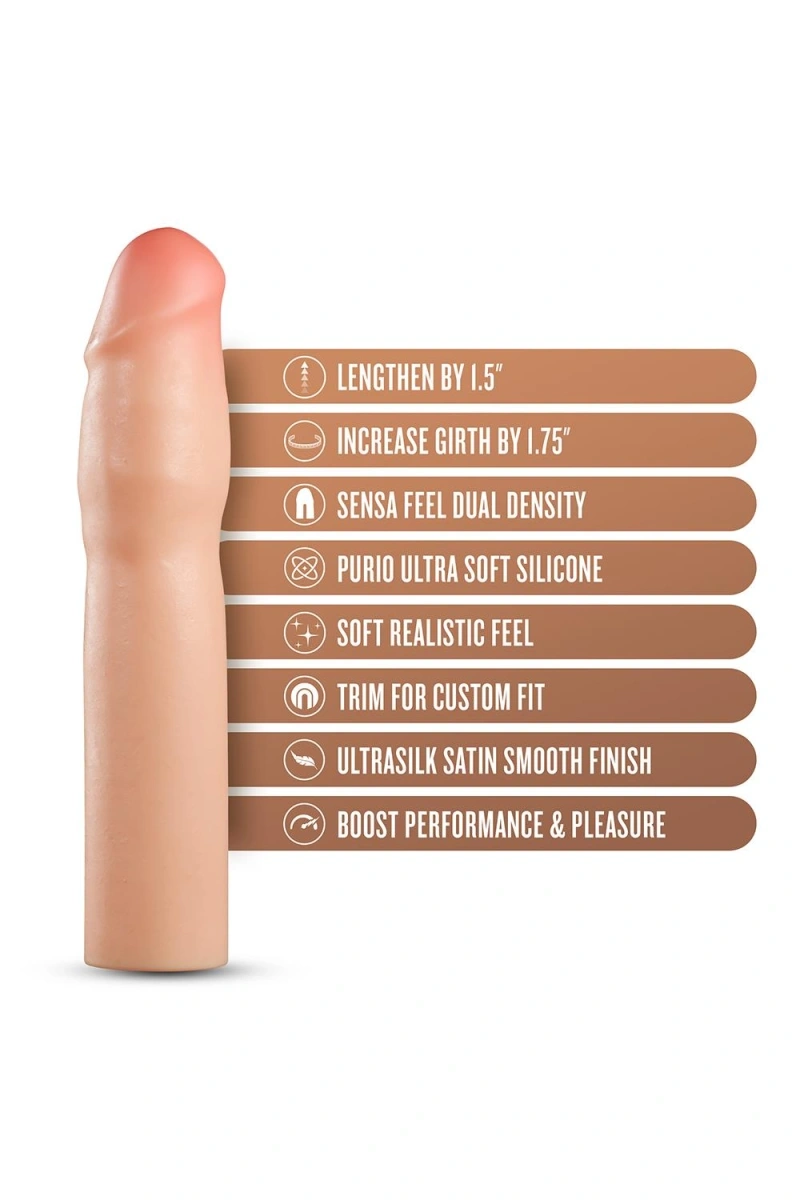 Prelungitor de Penis Performance Resilience +3.8 cm, Silicon Lichid, Natural, Nr. 6, Erotic24.ro