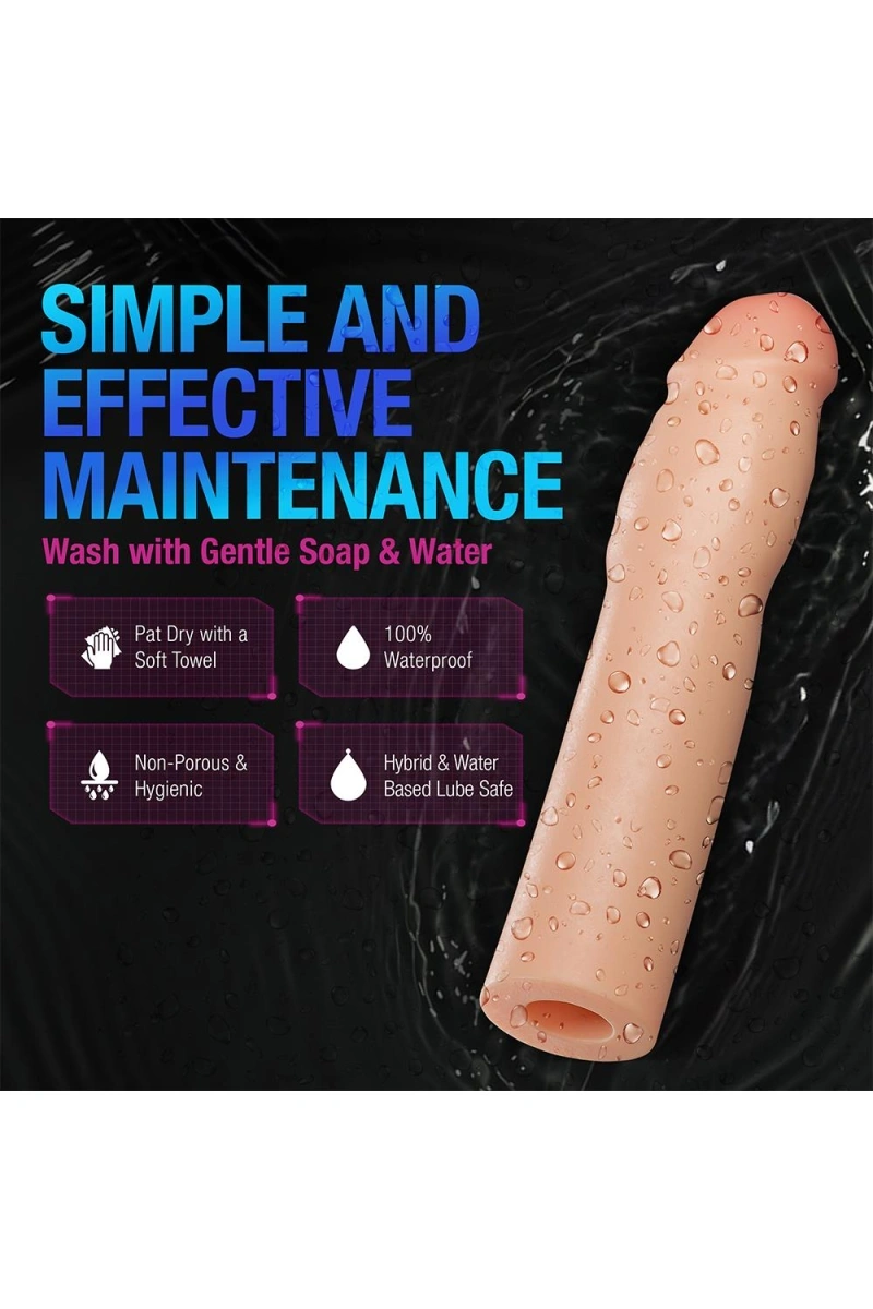 Prelungitor de Penis Performance Resilience +3.8 cm, Silicon Lichid, Natural, Nr. 12, Erotic24.ro